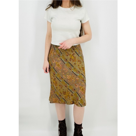 boho victorian tapestry gardencore midi skirt size s - Picture 7 of 10